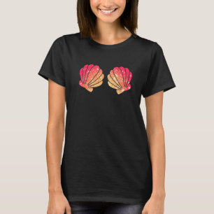 Meerjungfrau Muschel Bra Kostüm Seashell Halloween T-Shirt