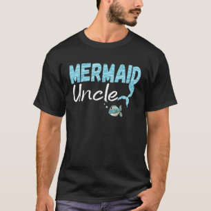 Meerjungfrau Onkel Cooler Meermann Familie Zusamme T-Shirt