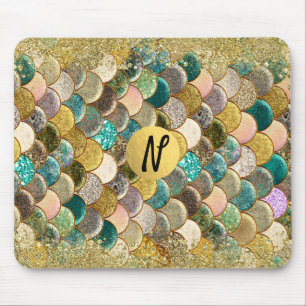 Meerjungfrau Ozean Meer Schuppen Glamour Chic Glit Mousepad