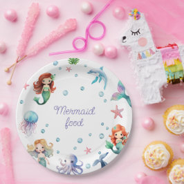Meerjungfrau-Party unter Wasser Pappteller