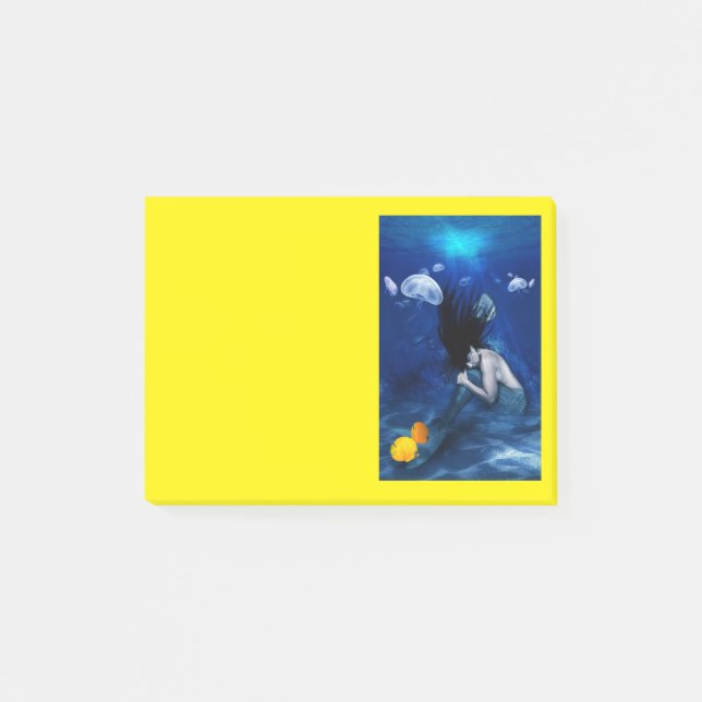 Meerjungfrau Post-it Klebezettel (Vorderseite)