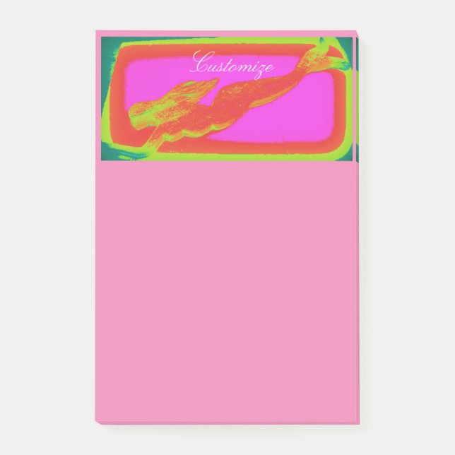 Meerjungfrau Post-it Klebezettel (Vorderseite)