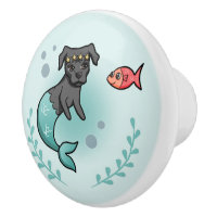 Meerjungfrau-Prinzessin Dog mit kleinen Fischen
