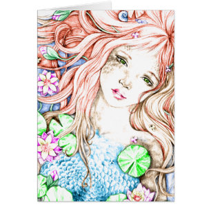 Meerjungfrau-Prinzessin Watercolor