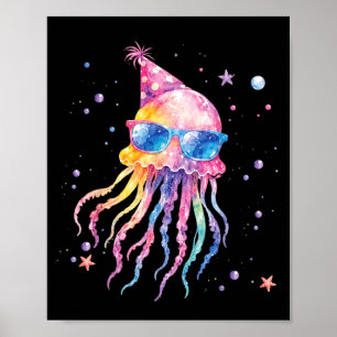 Meerjungfrau Quallen Geburtstag Sommer passend Poster