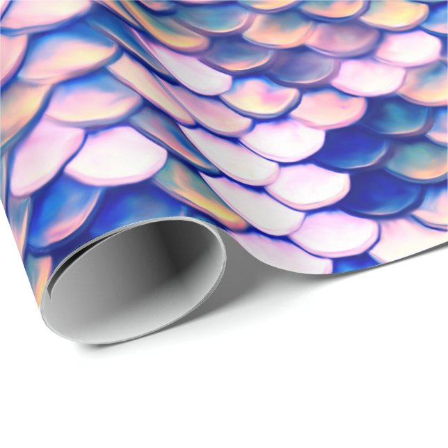 Meerjungfrau-Rosen-Haut-Muster Geschenkpapier (Rolleneckpunkt)