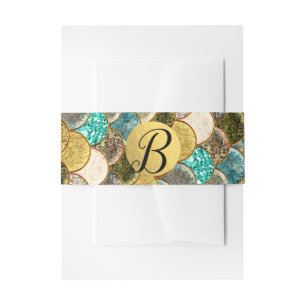 Meerjungfrau Schuppen Multi Farbe Glitter Glam Par Einladungsbanderole