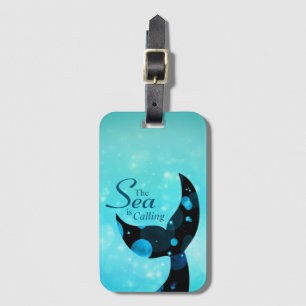 Meerjungfrau Schwanz Das Meer ruft Zitat Gepäckanhänger