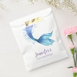 Meerjungfrau Schwanz Geburtstag unter dem Meer Lil Geschenktütchen