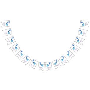 Meerjungfrau Schwanz Geburtstag unter dem Meer Lil Wimpelkette