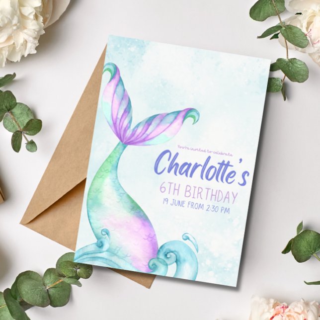 Meerjungfrau Schwanz unter dem Meer Einladung (Von Creator hochgeladen)