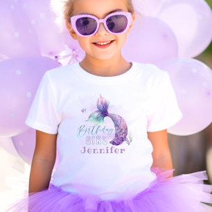 Meerjungfrau Schwanz Unter dem Meer Geburtstagsmäd Kleinkind T-shirt