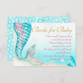 Meerjungfrau Schwanz unter dem Sea Baby Girl Book  Dankeskarte