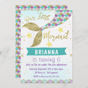 Meerjungfrau-Schwanz unter der Einladung