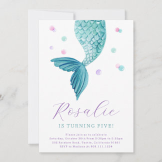 Meerjungfrau-Schwanz unter der Party Einladung