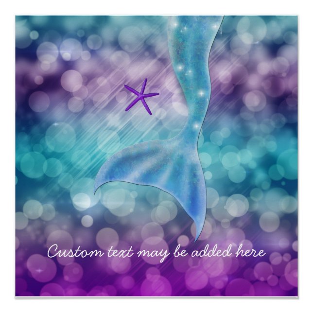 Meerjungfrau Schwanz verzaubert unter dem Meer gro Poster (Vorderseite)