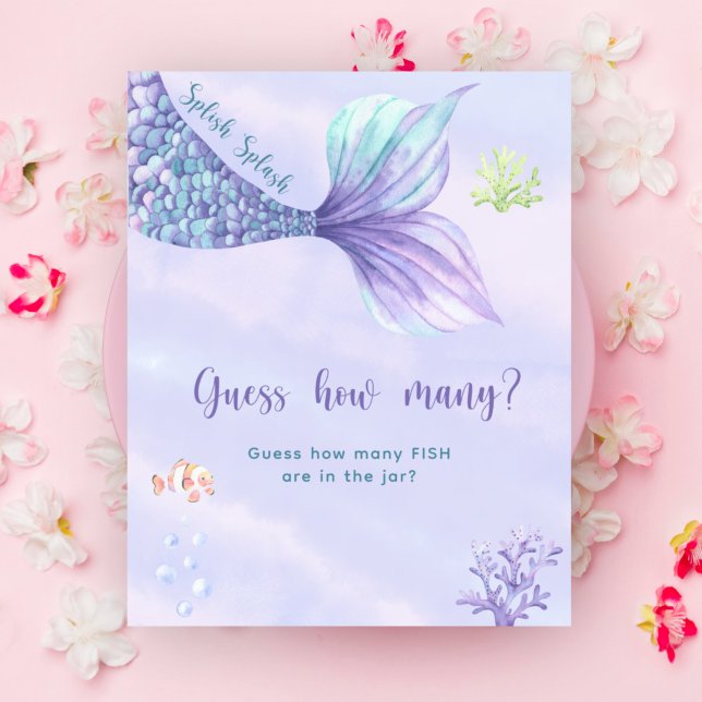 Meerjungfrau-Schwanz - Wie viele FISH sind im Glas Poster (Von Creator hochgeladen)