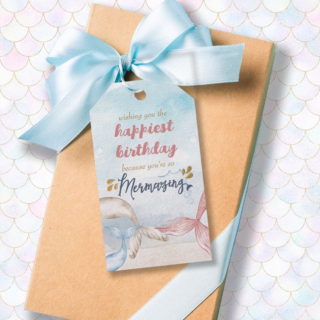 Meerjungfrau Schwanz wünschen Ihnen einen schönen  Geschenkanhänger (Von Creator hochgeladen)