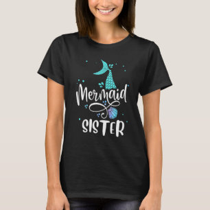 Meerjungfrau-Schwester Mädchen Frauen Familie Pass T-Shirt