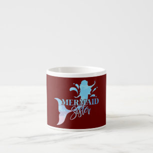 Meerjungfrau-Schwester-Strandparty-Geschenk Espressotasse