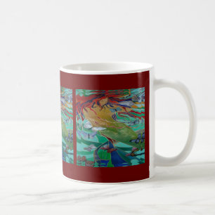 Meerjungfrau Schwimmen mit Schmetterlingen Fantasy Tasse