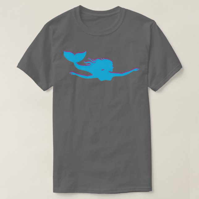 Meerjungfrau schwimmen psychedelische Ozeanreise T-Shirt (Design vorne)