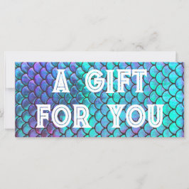 Meerjungfrau skaliert ein Geschenk für Ihre Karte