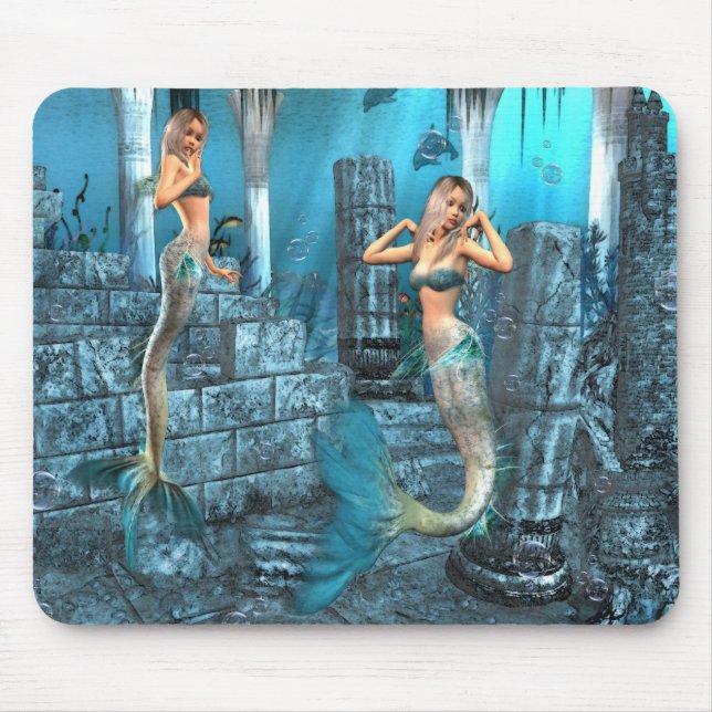 Meerjungfrau-Spielplatz Mousepad (Vorne)