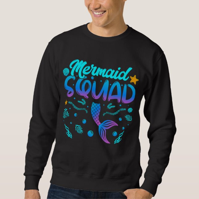 Meerjungfrau-Squad der Geburtstagsmänner Sweatshirt (Vorderseite)