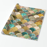 Meerjungfrau stuft multi FarbGlitzer bezauberndes Geschenkpapier<br><div class="desc">Packpapier</div>