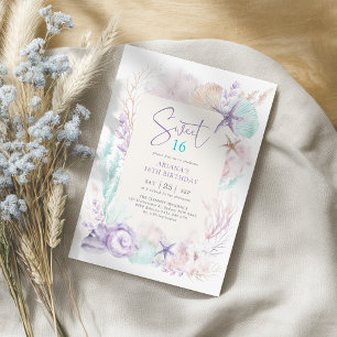 Meerjungfrau Süße 16 Geburtstag Einladung