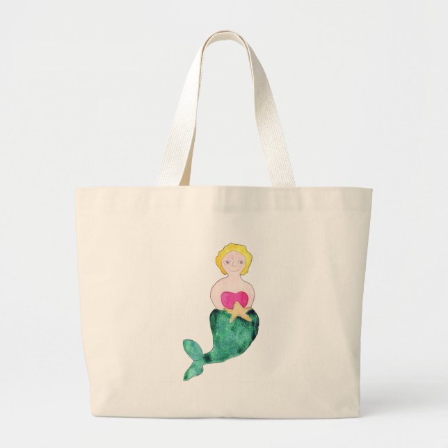 Meerjungfrau-Tasche Jumbo Stoffbeutel (Vorne)