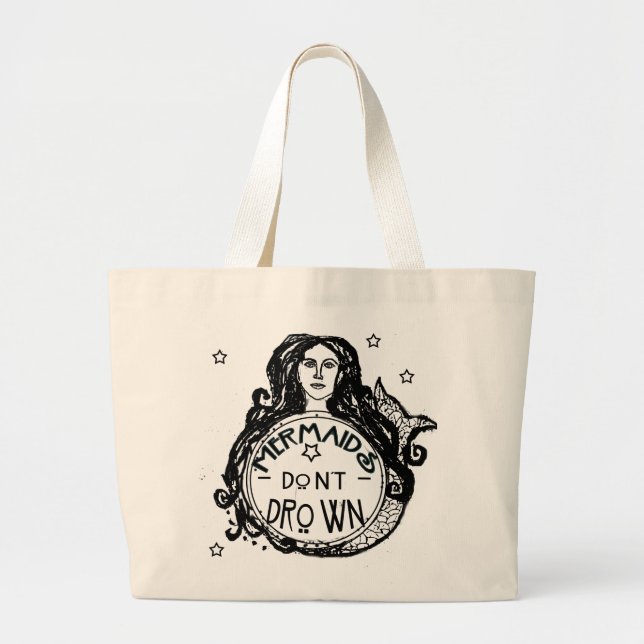 Meerjungfrau-Tasche Jumbo Stoffbeutel (Vorne)
