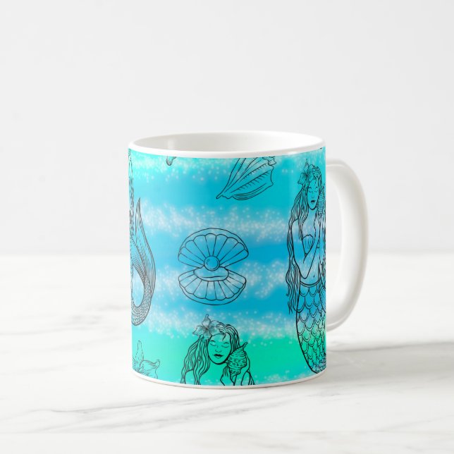 Meerjungfrau-Tasse, Ocean-Themed Coffee Cup, Magis Kaffeetasse (VorderseiteRechts)