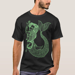 MEERJUNGFRÄU-TATTOO Vintage-Meermaid-Kunstgeschen T-Shirt