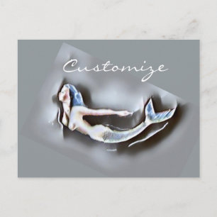 Meerjungfrau Thunder_Cove Grau Postkarte