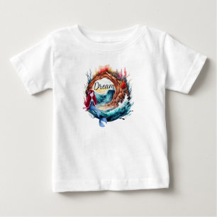 Meerjungfrau träumt am Ozean Baby T-shirt