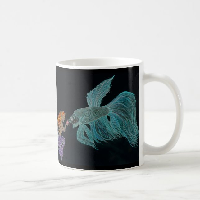 Meerjungfrau und Betafisch-Tasse Tasse (Rechts)