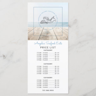 Meerjungfrau und Delphinfrüchte Menükarte