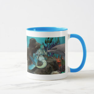 Meerjungfrau und Dolphin Tasse