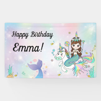Meerjungfrau und Einhornkugel Banner