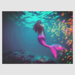 Meerjungfrau und Fisch Geschenkpapier Seidenpapier