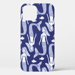 Meerjungfrau und Fischmuster im Vintagen Stil Case-Mate iPhone Hülle