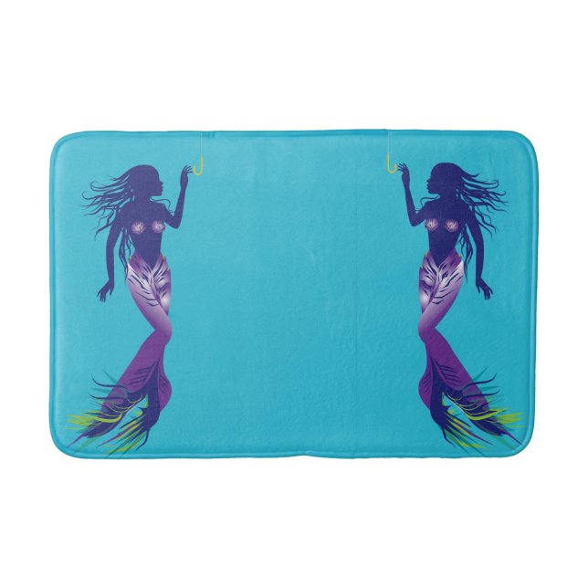 Meerjungfrau und Golden Hook Badematte (Vorderseite)