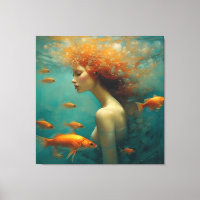 Meerjungfrau und Goldfish