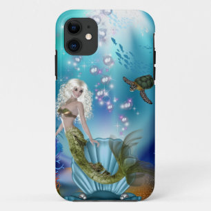 Meerjungfrau und Meeresschildkröte iPhone 11 Hülle
