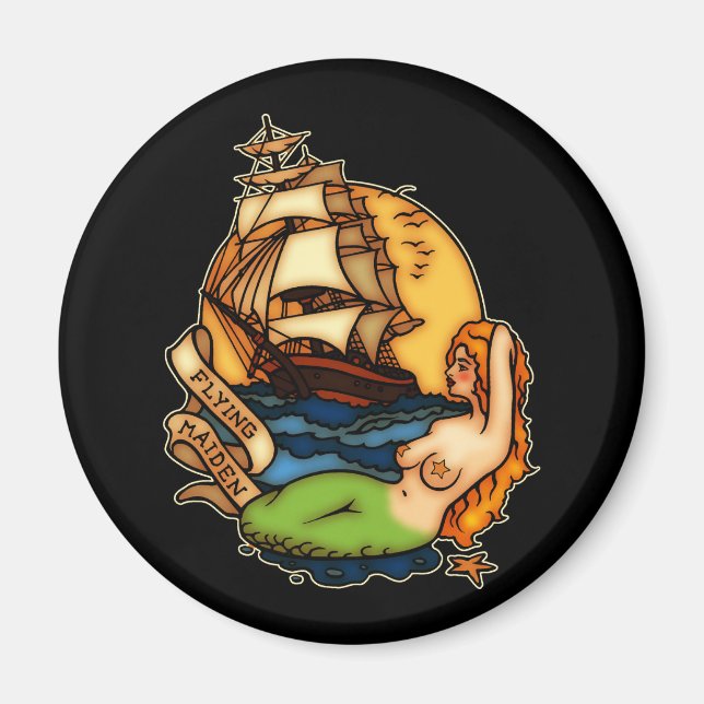 Meerjungfrau und Piratenschiff Magnet (Vorne)
