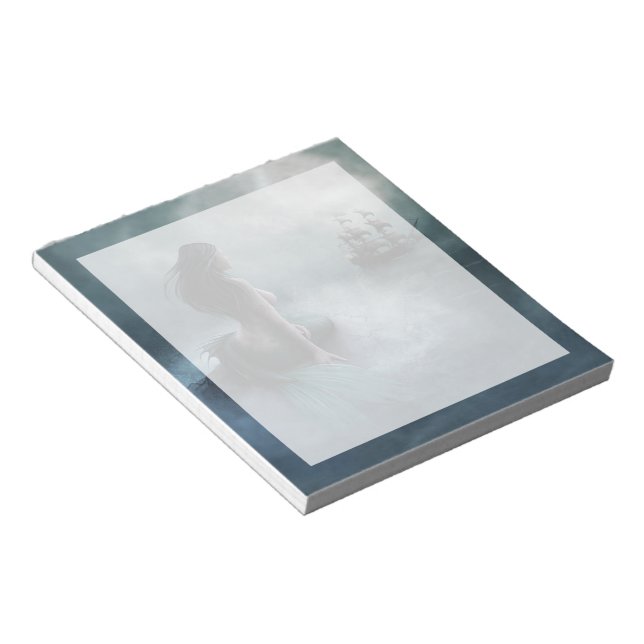 Meerjungfrau und Piratenschiff Notizblock (angewinkelt)