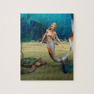 Meerjungfrau und Schildkröte Puzzle