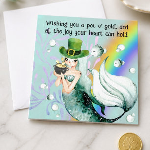 Meerjungfrau und Topf o' Gold St. Patrick's Day Ka